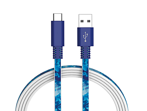 Ativa® USB Type-C Cable, 6', Blue Ocean