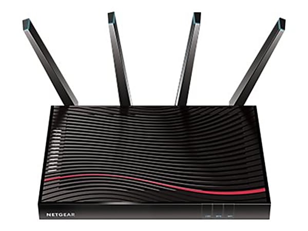 Netgear Nighthawk X4S C7800 Wi-Fi 5 IEEE 802.11ac Cable Modem/Wireless Router - 2.40 GHz ISM Band - 5 GHz UNII Band - 400 MB/s Wireless Speed - 4 x Network Port - USB - Gigabit Ethernet - Desktop