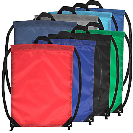 Trailmaker Basic Drawstring Bags, 18", Assorted Colors, Pack Of 100 Bags