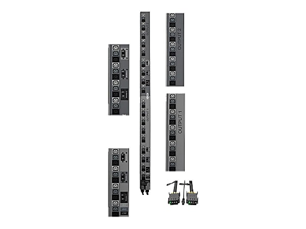 Tripp Lite PDU 3-Phase Vertical Strip ATS 208V 17.3kW 54 C13 Outlets 0URM - Power distribution unit (rack-mountable) - 27.8 A - AC 200/208/220/230/240 V - 17.3 kW - 3-phase - output connectors: 54 (IEC 60320 C13) - 0U