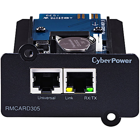 CyberPower UPS Systems RMCARD305TAA TAA Compliant UPS - SmartSlot - 2 x Network (RJ-45) Port(s)