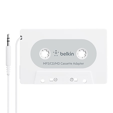 Belkin® Mobile Cassette Adapter For MP3 Players, Black, F8V366BT