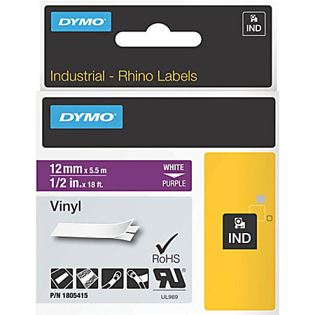 DYMO® White on Purple Color Coded Label, LJ7428