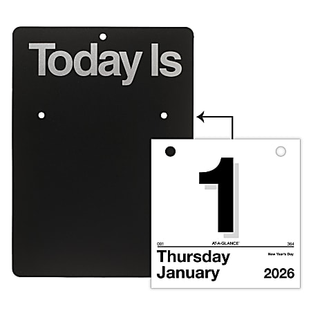 AT A GLANCE 2026 Today Is Daily Wall Calendar Refill Small 6 x 6