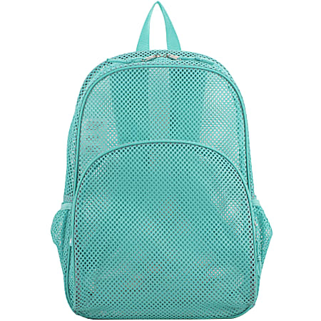 Turquoise mesh backpack top