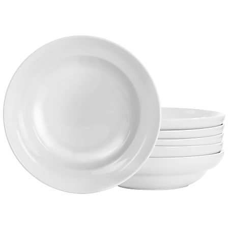 Martha Stewart 6-Piece Pasta Bowl Set, 9", White