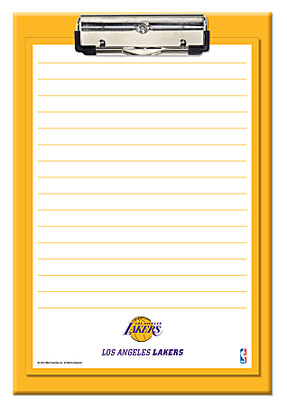 Markings by C.R. Gibson® Clipboard With Notepad, 8" x 5 3/8", Los Angeles Lakers