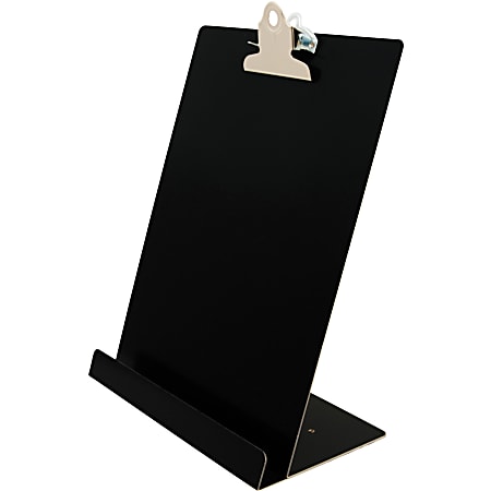 Saunders Document/Tablet Holder Stand, 12.3"H x 9.5"W x 5"L, Aluminum, Black