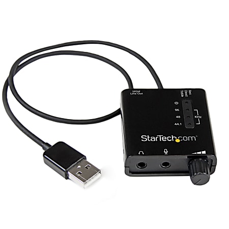 StarTech.com USB Sound Card w/ SPDIF Digital Audio & Stereo Mic - External Sound Card  - ICUSBAUDIO2D