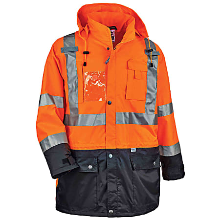 Ergodyne GloWear® 8386 Type R Class 3 High-Visibility Outer Shell Jacket, 4X, Orange