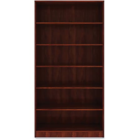 Lorell® Essentials 72"H 6-Shelf Bookcase, Cherry