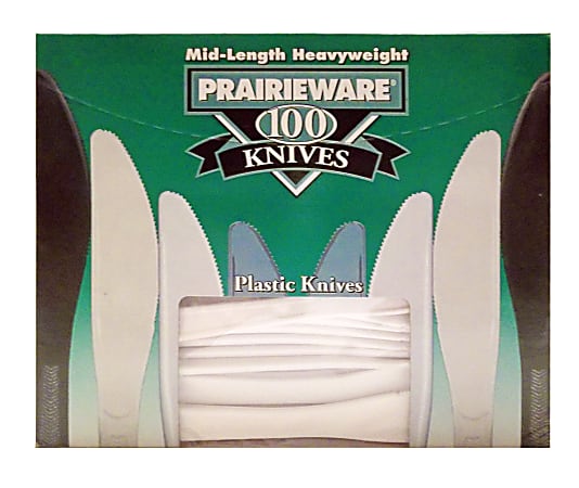 Prairie Polystyrene Knives, White, Box Of 100