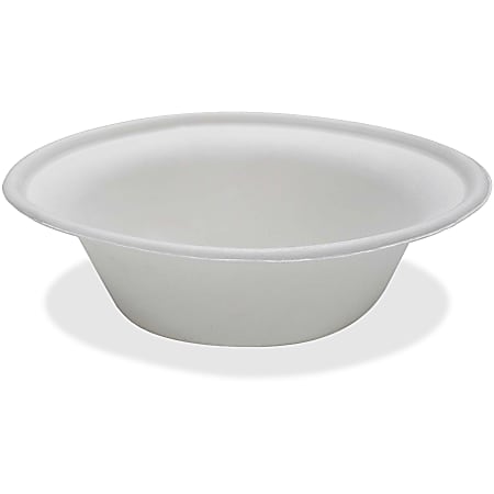 Genuine Joe Disposable Bowls, 12 Oz, White, Pack Of 50