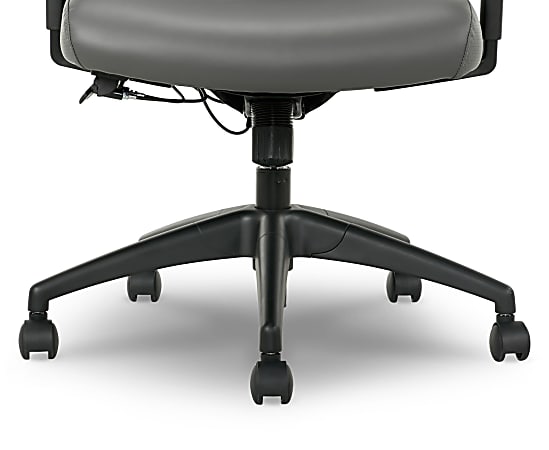 Serta SitTrue Ridgefield Ergonomic MeshVegan Leather High Back Task Chair  GrayBlack - Office Depot