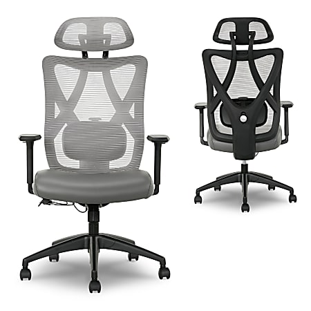 Serta SitTrue Ridgefield Ergonomic MeshVegan Leather High Back