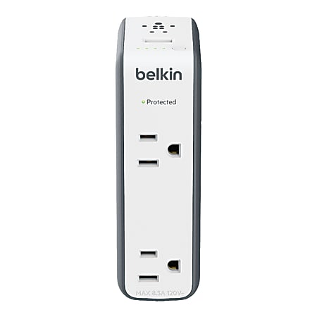 Belkin® Travel RockStar 3-In-1 Recharger, Gray/White, BST301TT