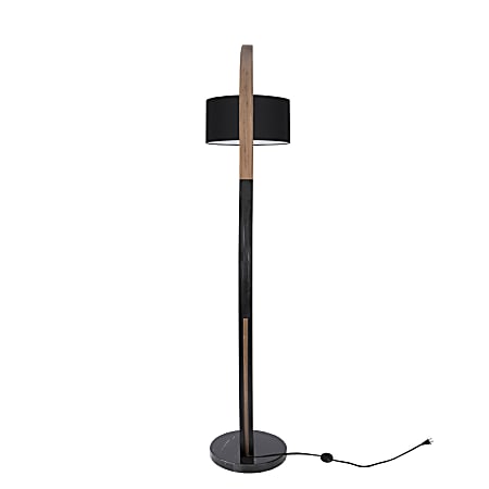 Lumisource Noah Mid Century Modern Floor Lamp Walnutmarble Office Depot Laura ashley tripod floor lamp with grey wood. lumisource noah mid century modern floor lamp walnut marble