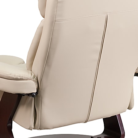 Flash furniture contemporary recliner and ottoman wood 2025 base