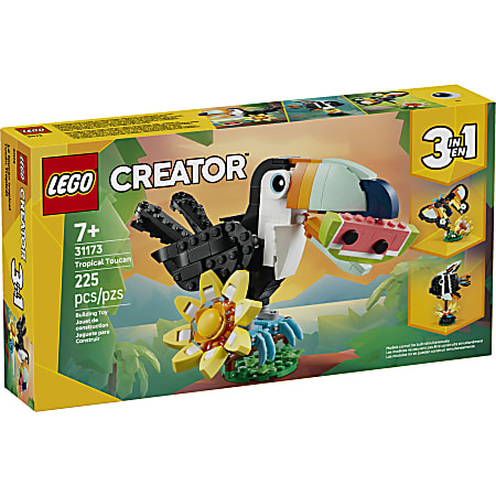 LEGO Wild Animals: Tropical Toucan Building Blocks, Multicolor, Set Of 225 Pieces