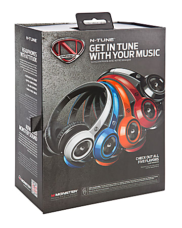 Monster NCredible NTune On Ear Headphones Black - Office Depot