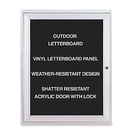 Ghent Outdoor Letterboard, 24" x 36", Silver Frame