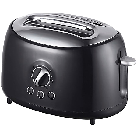 Brentwood TS-270BK Cool Touch 2-Slice Extra Wide Slot Retro Toaster, Black - 700 W - Toast, Bagel, Bread, Waffle, Browning, Reheat, Defrost