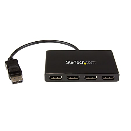 StarTech.com 4-Port DisplayPort 1.2 Splitter, DisplayPort to 4x DP Multi-Monitor Adapter, Quad 1080p 60Hz Computer MST Hub, Windows Only