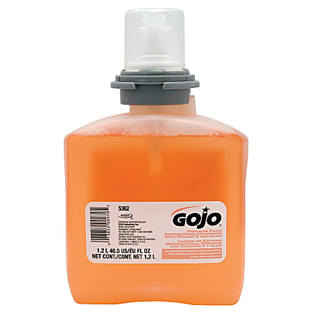 GOJO® TFX Touch-Free Antibacterial Foam Hand Soap, Orange Scent, 40.5 Oz Bottle