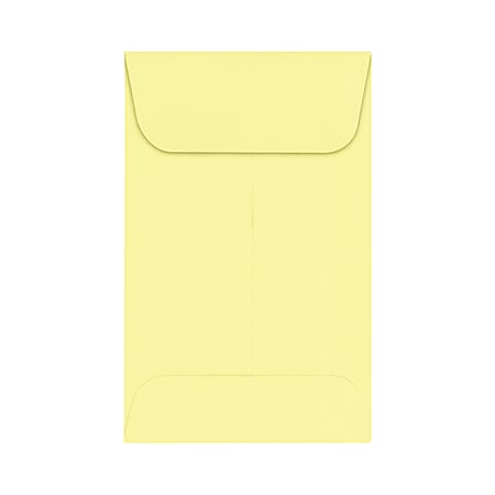 LUX Coin Envelopes, #1, Gummed Seal, Lemonade, Pack Of 1,000