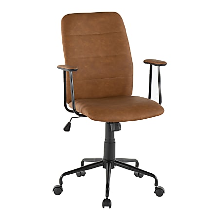 LumiSource Fredrick Office Chair, Black/Brown
