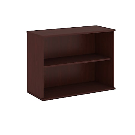 Bush Business Furniture 2 Shelf Bookcase, 30"H, Harvest Cherry, Standard Delivery