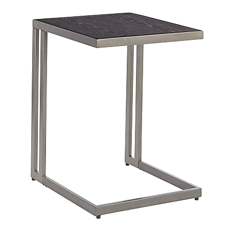 Lumisource Roman Side Table, Dark Gray/Antique