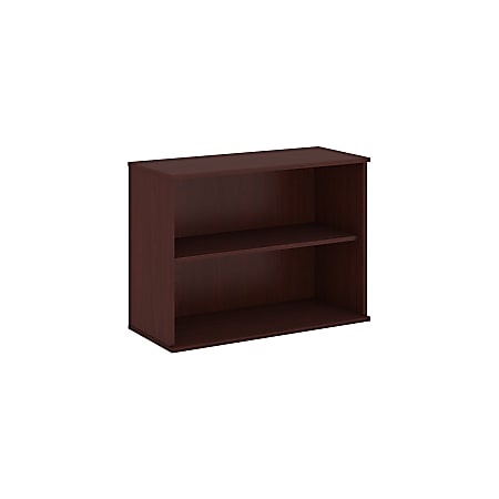 Bush Business Furniture 2 Shelf Bookcase, 30"H, Harvest Cherry, Premium Installation