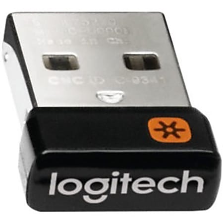 Logitech USB Unifying Receiver 58 H x 38 x 14 D Black 910 005235 - Office Depot