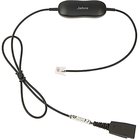 Jabra GN1216 - Headset cable - Quick Disconnect plug to RJ-9 male - 2.6 ft - for Avaya one-X Deskphone Edition 96XX; Jabra GN 2000, GN2000; BIZ 2400, 2400 3in1, GN2000