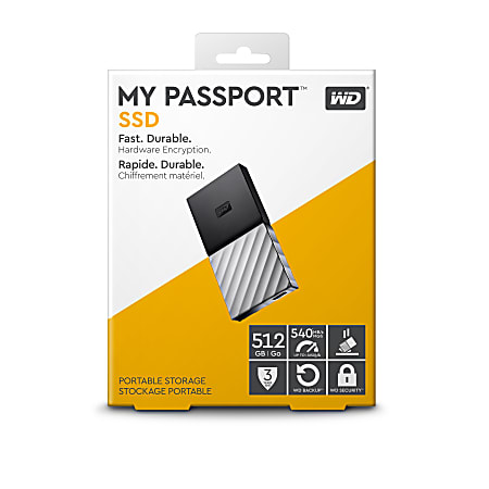 WD My Passport™ Portable Solid State Drive, 512GB,