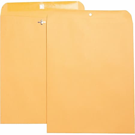 Business Source Heavy-duty Clasp Envelopes - Clasp - #105 - 11 1/2" Width x 14 1/2" Length - 28 lb - Clasp - Kraft - 100 / Box - Brown Kraft