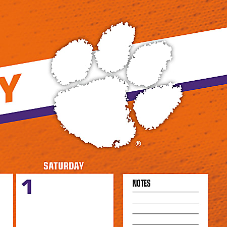 Clemson Fall 2022 Calendar Lang Turner Monthly Calendar Clemson 2022 - Office Depot