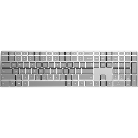 Microsoft Surface Keyboard - Wireless Connectivity - Bluetooth - English (US) - QWERTY Layout - Smartphone - Mac, Android, Windows, iOS - Gray