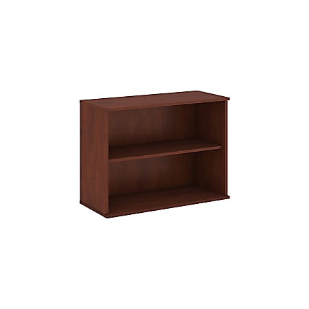 Bush Business Furniture 2 Shelf Bookcase, 30"H, Hansen Cherry, Premium Installation