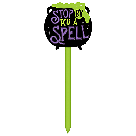 Amscan Halloween Cauldron Spell Yard Sticks, 2-3/4' x 12", Purple/Green/Black, Set Of 2 Sticks