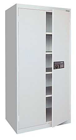 Sandusky® Keyless Electronic Storage Cabinet, 72"H x 36"W x 18"D, Dove Gray