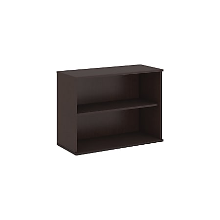 Bush Business Furniture 30"H 2-Shelf Bookcase, Mocha Cherry, Standard Delivery