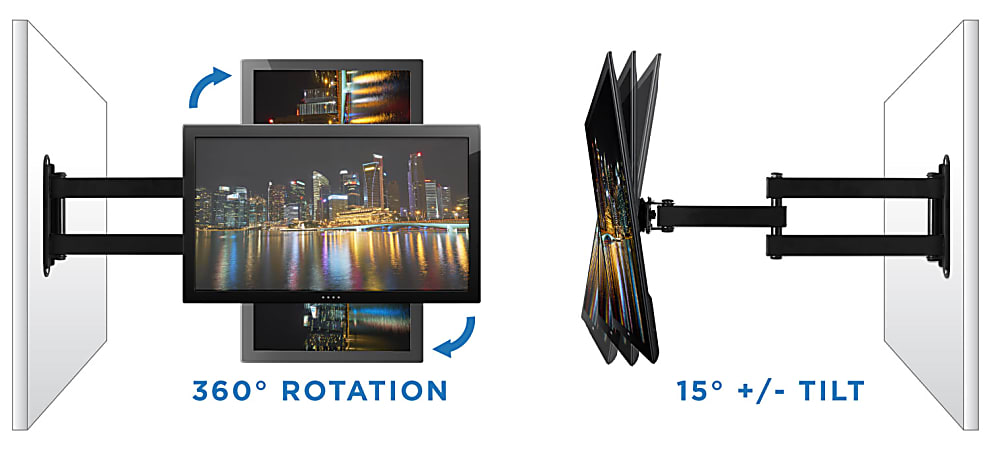 Mount It MI 2042L TV Wall Mount 10 H x 32 W x 2.5 D Black Office Depot