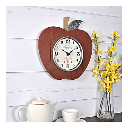 FirsTime & Co.® Apple Orchard Wall Clock, Red