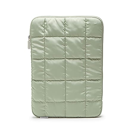 Wrap your tech in a cozy hug with our Large Nylon Puffer Laptop Sleeve.&nbsp;Padded for protection and styled for the streets, this sleeve keeps your tech safe and sound wherever you go. Perfect for those who love a soft landing for their gadgets.