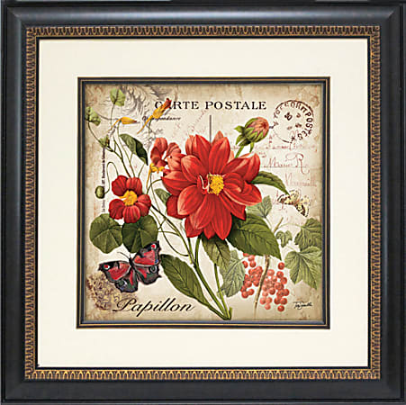 Crystal Art Red Floral Postcard 1 Artwork, 19 3/4" x 19 3/4"