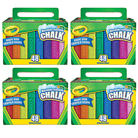 Crayola Washable Sidewalk Chalk Sticks Assorted Colors 48 Sticks