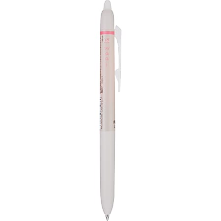 Pilot FriXion Waai Retractable Erasable Gel Ink Pen, Extra Fine Point, 0.5mm, Beige Barrel, Light Pink Ink, Single Pen