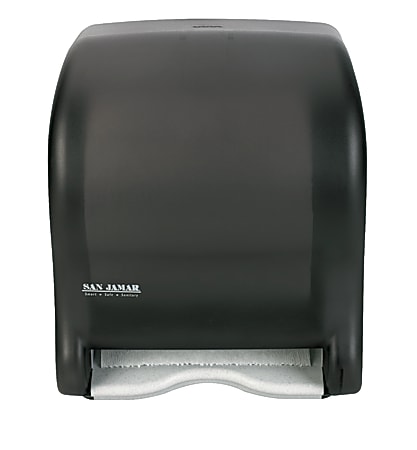 San Jamar Tear-N-Dry Essence Plastic Paper Towel Dispenser, Towel Dispenser  for Bathroom, 1Ounces14.75 X 12.25 Inches, Black